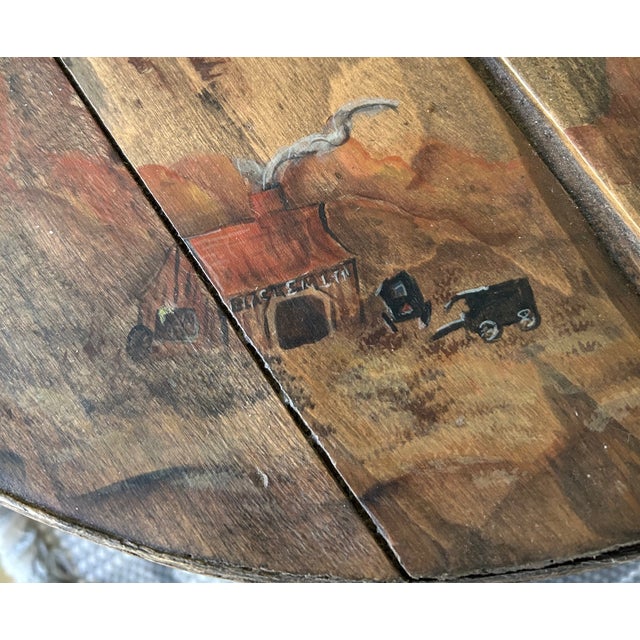 Antique Wooden Cheese Box Folk Art For Sale In Houston - Image 6 of 8