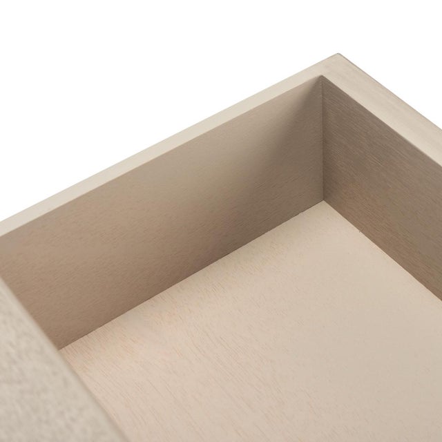 Wood Tate 1 Drawer Accent Table in Greige For Sale - Image 7 of 11