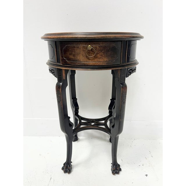 Asian-Style Side Table in Natural Wood, 20th Century For Sale - Image 13 of 13
