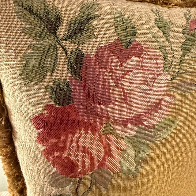 French Floral Tapestry Pillow Iosis for Yves DeLorme For Sale - Image 4 of 9