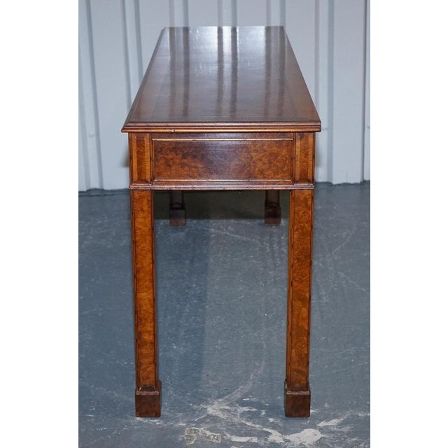 Georgian Style Burr Walnut Console Table from Brights of Nettlebed London For Sale - Image 10 of 18