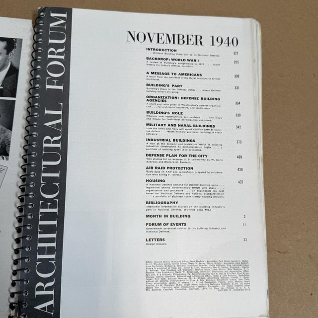 The Architectural Forum November 1940 Magazine Time Inc For Sale - Image 4 of 10