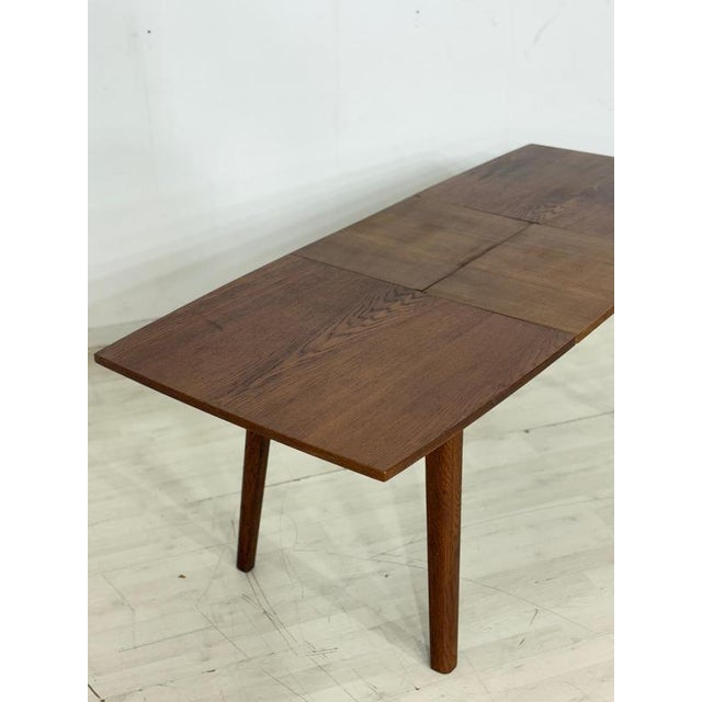 Wood Mid-Century Extendable and Height-Adjustable Dining Table, 1960s For Sale - Image 7 of 10