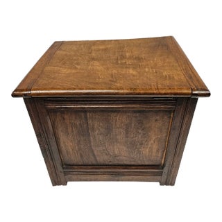 Antique Wooden Bench Seat With Storage -Metal Liner or Bucket For Sale