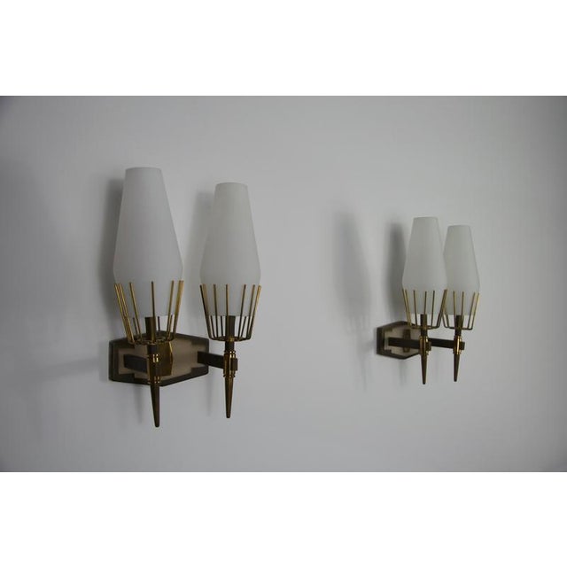 Brass Wall Lamps from Stilnovo, Italy, 1960s, Set of 2 For Sale - Image 10 of 18
