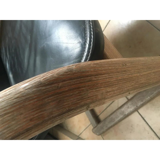 Vintage Black Leather Armchair, 1970s For Sale - Image 6 of 18