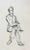 Mid-Century Modern Mid Century Seated Figure Pen & Ink Drawing For Sale - Image 3 of 3