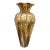 Vintage Large Solid Brass Urn With Rope Detailing For Sale