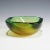 A heavy sommerso glass bowl attributed to vetreria gino cenedese, circa 1960. yellow, green and clear glass. width: 5.71"...