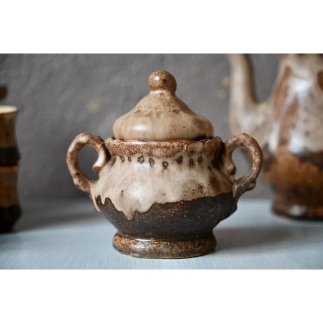 Ceramic Coffee Service from Vallauris, France, 1960s, Set of 13 For Sale - Image 7 of 11