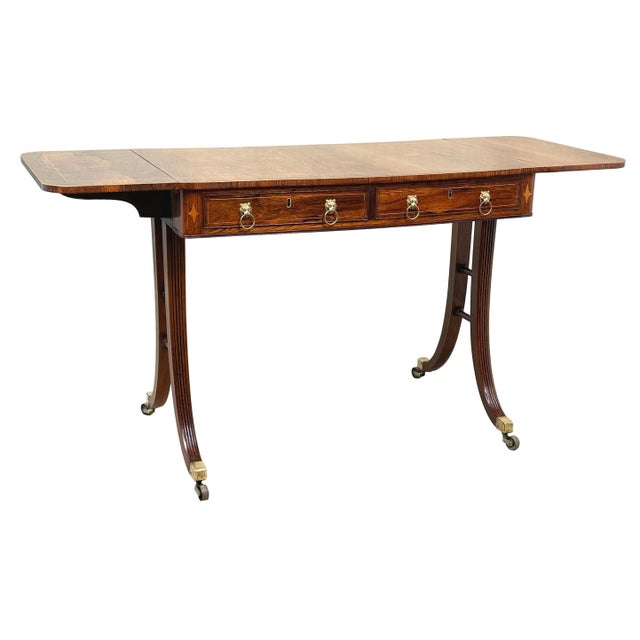 Early 19th Century Small Regency Rosewood Sofa Table, Early 19th Century For Sale - Image 5 of 17