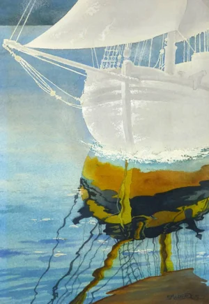 F. Manceaux, Sailboat Reflection