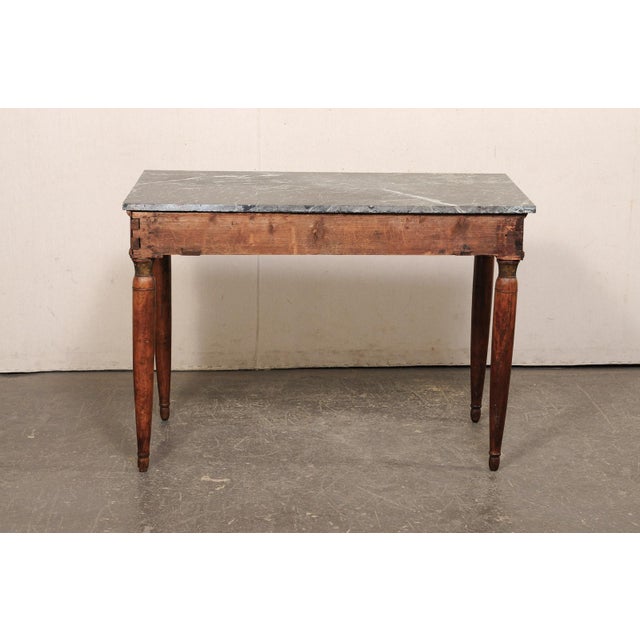 Wood Early 19th C. French Marble Top Console For Sale - Image 7 of 12