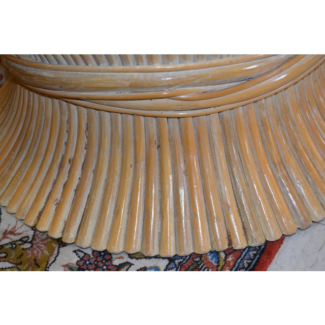 1950s McGuire Style Sheaf of Wheat Mid Century Modern Golden Bamboo ...