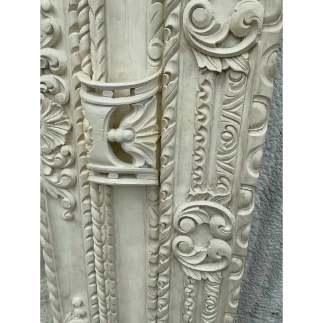 Vintage Regency Monumental Hand Carved Floor Mirror For Sale - Image 4 of 11