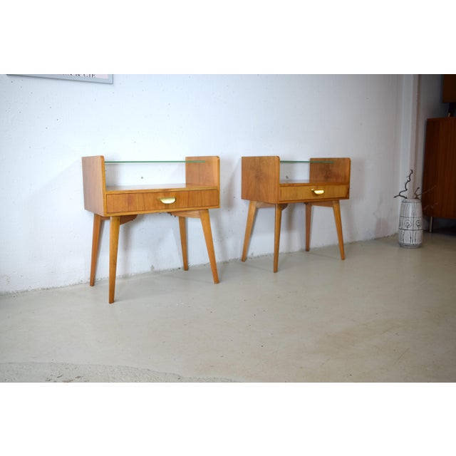 1950s Bedside Tables by Helmut Magg for WK Möbel, 1950s, Set of 2 For Sale - Image 5 of 9
