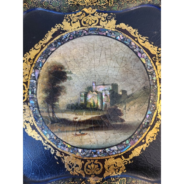 19th Century English Papier Mache Tray For Sale In New York - Image 6 of 18