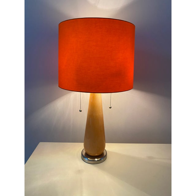 1970s MidCentury Modern Art Glass Lamp Chairish