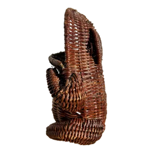 Mid 20th Century Small Wicker Frog Basket