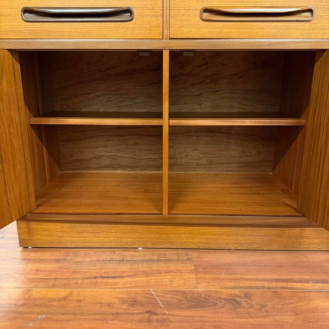 Brown G-Plan Fresco 2-Piece Teak Sideboard With Hutch For Sale - Image 8 of 9