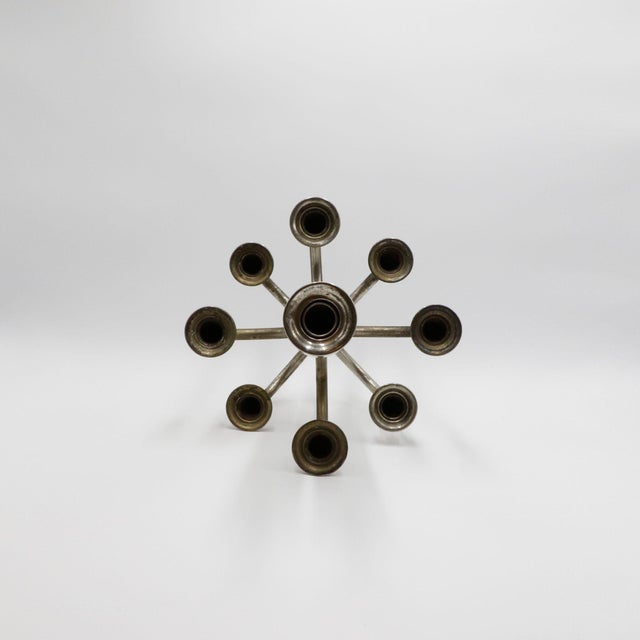 1960s Silver Plated Bauhaus Style Candlestick For Sale - Image 17 of 18