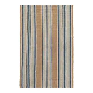 Dash & Albert by Annie Selke Blue Heron Stripe Indoor/Outdoor Rug, 7' 6" x 9' 6" For Sale