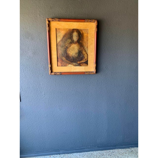 Guglielmo Borghese 20th century Italy. Oil on canvas painting depicts a figural impressionist scene of a woman resting....