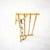 Mid-Century Modern Wall-Mounted Coat Rack in Brass and Bamboo, 1950s For Sale - Image 3 of 7