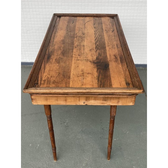 Wood Antique Folding 19th C. Wooden Camp or Gaming Table For Sale - Image 7 of 18