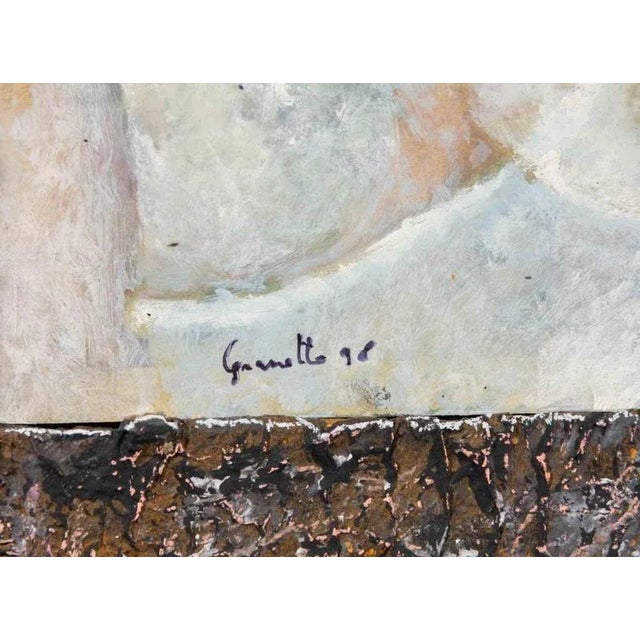 Contemporary Luigi Granetto, The Unfinished Thrill of Living, Oil on Paper, 1998, Framed For Sale - Image 3 of 5