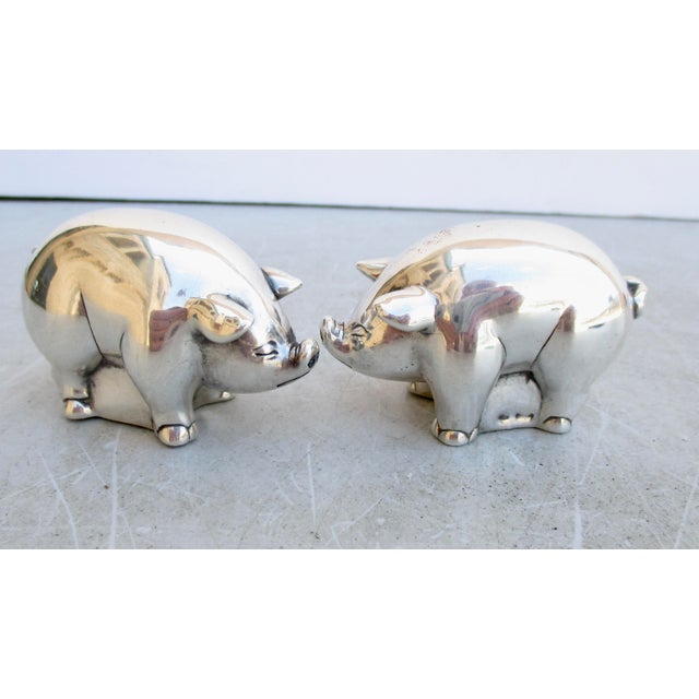 Pigs Sterling Silver Salt and Pepper For Sale In New York - Image 6 of 8