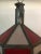 1990s Art Deco-Style White Milk & Red Glass & Bronze Chandelier, Pendant or Lantern For Sale - Image 13 of 18