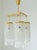 Metal Vintage Jablonecke Sklarny Bohemian Glass Chandelier, Solid Brass, 3-Light, 1970s For Sale - Image 7 of 8