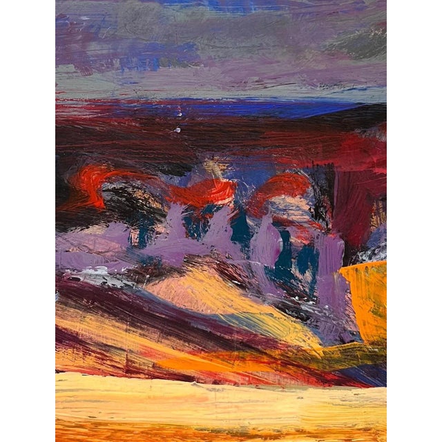 Gold Jean Krille, Landscape 111, Oil on Masonite, 1989 For Sale - Image 8 of 10