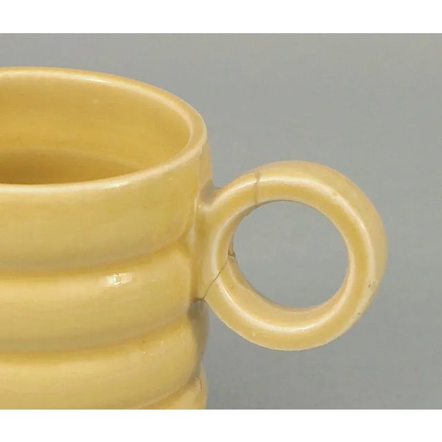 Ceramic 1920s Art Deco/Moderne Japanese Coffee or Tea Set -- 4 Large Cups, Cream & Sugar Pot- 7 Pieces For Sale - Image 7 of 7