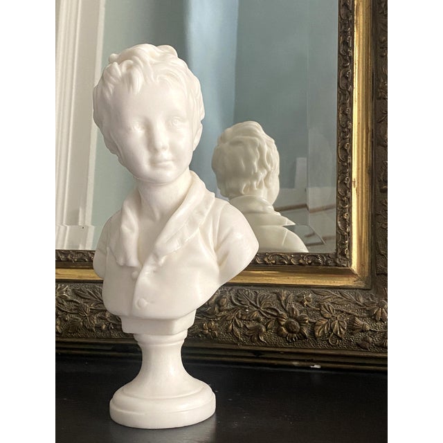 After Houdon, Statues of Children Alexandre and Louise Brongniart, 1890s-1900s, Resin For Sale - Image 9 of 13
