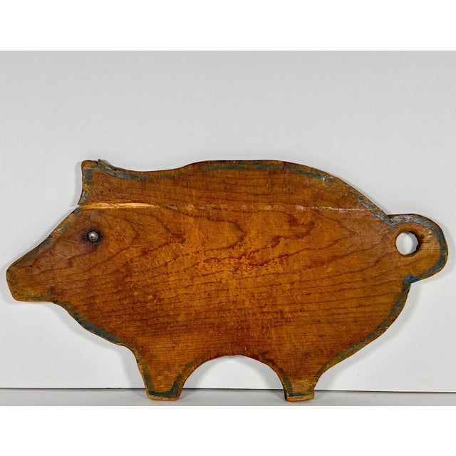 American Folk Art Primitive Pig Cutting Board For Sale - Image 9 of 10