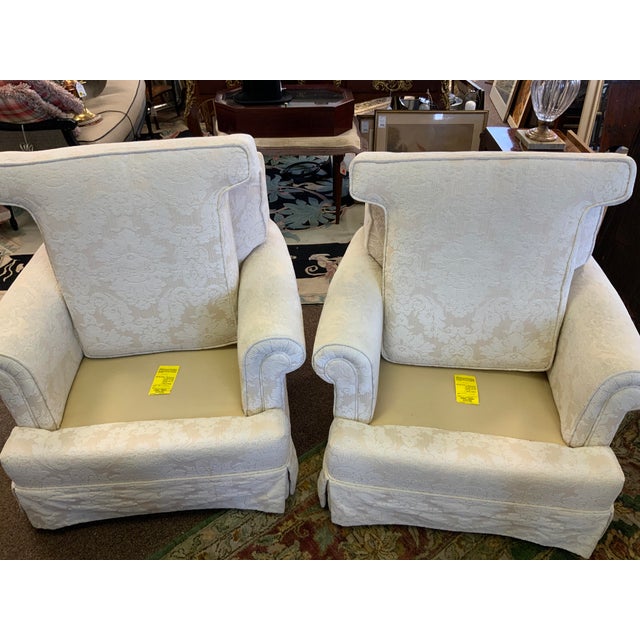 20th Century Pair of Upholstered Club Chairs For Sale - Image 11 of 12