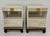 Italian Art Deco Parchment, Gold Leaf and Black Lacquer Nightstands, 1940s, Set of 2 For Sale - Image 4 of 14