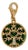 Diamond Tree of Life Nature Floral Flower Green Malachite Medallion Charm 18k For Sale