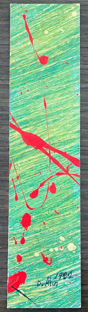 Don Ahn, Gestural Abstraction, Miniature Abstract Expressionist Korean Modernist Painting, 1982