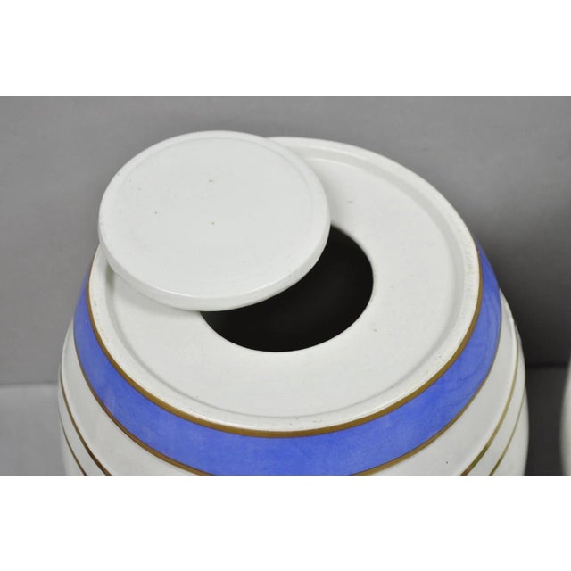 Antique Loftus London English Victorian Porcelain Spirits Whisky Barrels - Pair For Sale - Image 10 of 18