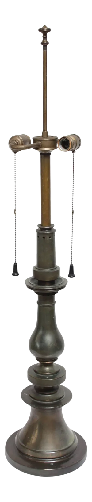 Oversized Stiffel Brass Table Lamp with Double Socket