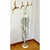 Substantial vintage floor lamp with sweeping metal ribbons that loop into a loose bow and spiral around a central column....