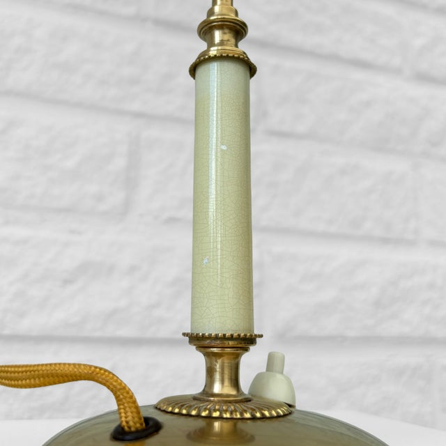 Metal Modernist Model 31570 Table Lamp by Bertil Brisborg for Nordiska Kompaniet, Sweden, 1940s For Sale - Image 7 of 12