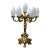 French Rococo 7-Light Candelabra Lamp – Gilded Bronze Table Accent For Sale