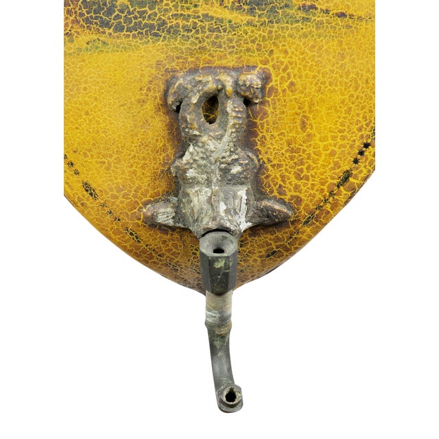 Yellow French Empire Yellow Tole Lavabo For Sale - Image 8 of 13