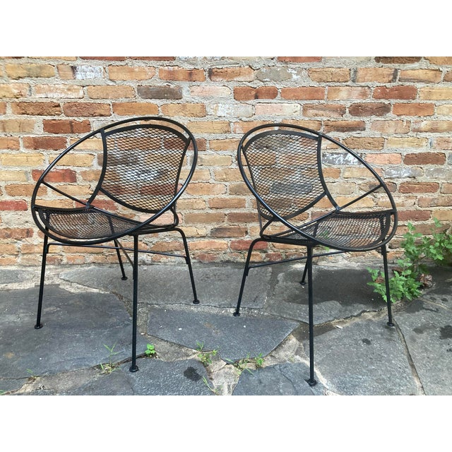 Mid-Century Modern Mid 20th Century Attributed to Tempestini for Salterini Radar Hoop Chairs - Set of 4 For Sale - Image 3 of 12