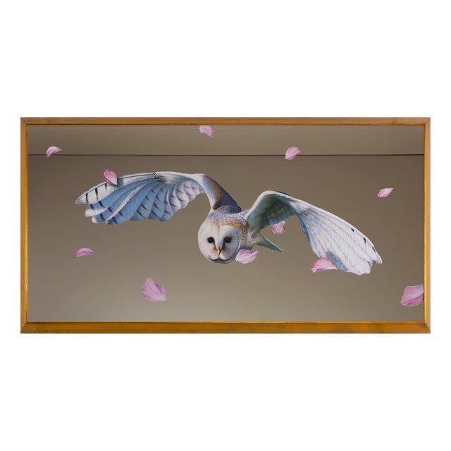 Giuseppe Caiafa, Volo Etereo Figurative Painting, Oil on Mirror, 2024 For Sale