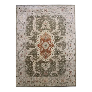 2020s Hand Knotted Oushak Rug. 08'10" X 12'01"